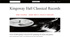 Desktop Screenshot of kingswayhallclassics.com